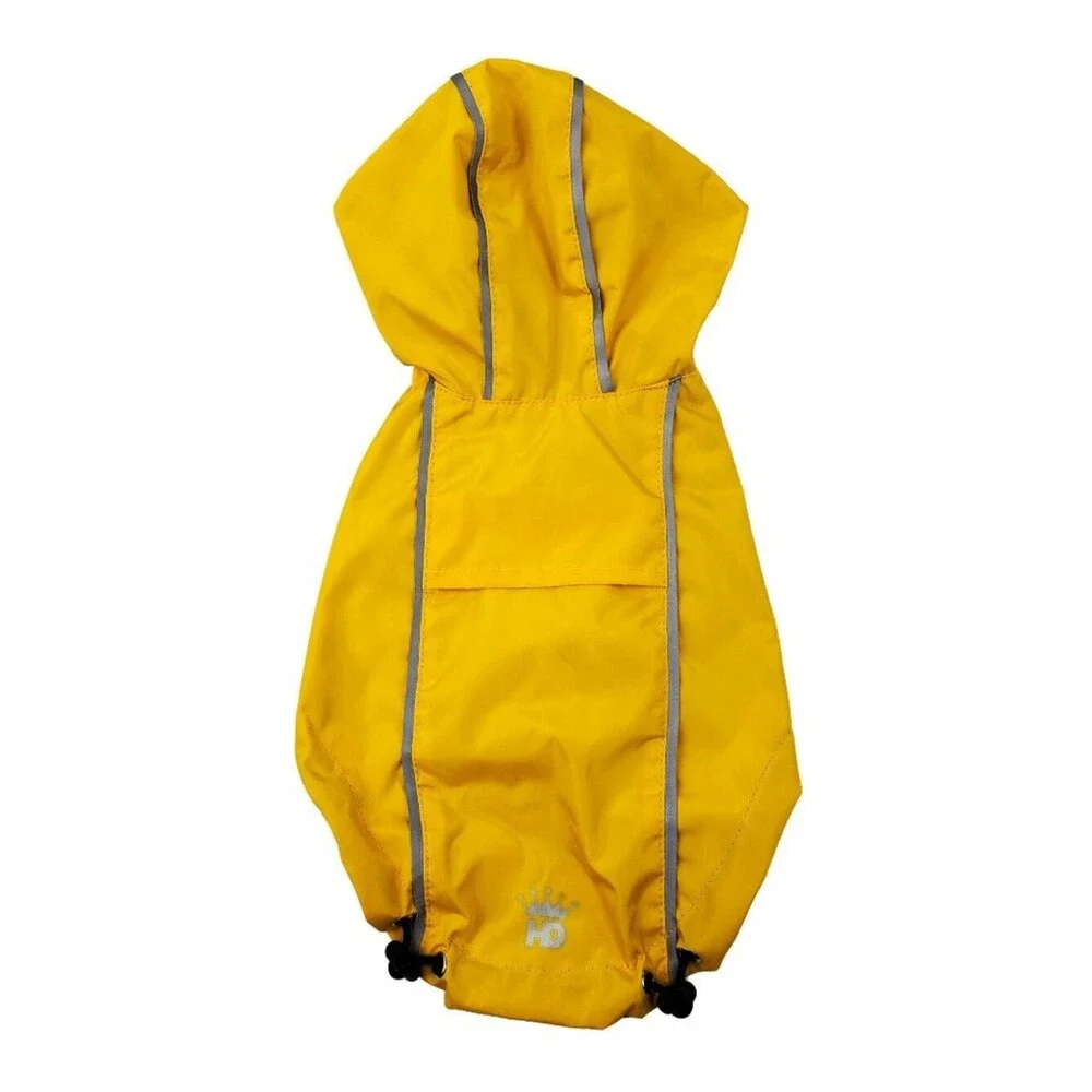 HD Pet Reversible Raincoat  - Yellow / Ducks - Size M (16-21